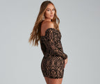 Velvet Bodycon Off-Shoulder Mini Dress