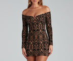 Velvet Bodycon Off-Shoulder Mini Dress