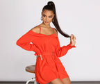 Light And Fresh Cold Shoulder Button Up Tunic - Lady Occasions