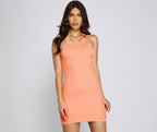 Keepin' Knit On-Trend Mini Sweater Dress - Lady Occasions