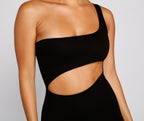 Ribbed One-Shoulder Mini Dress