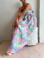 Swing Strapless Open-Back Dress