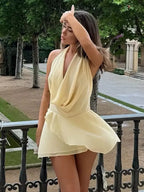 Halter Dress with Open Back