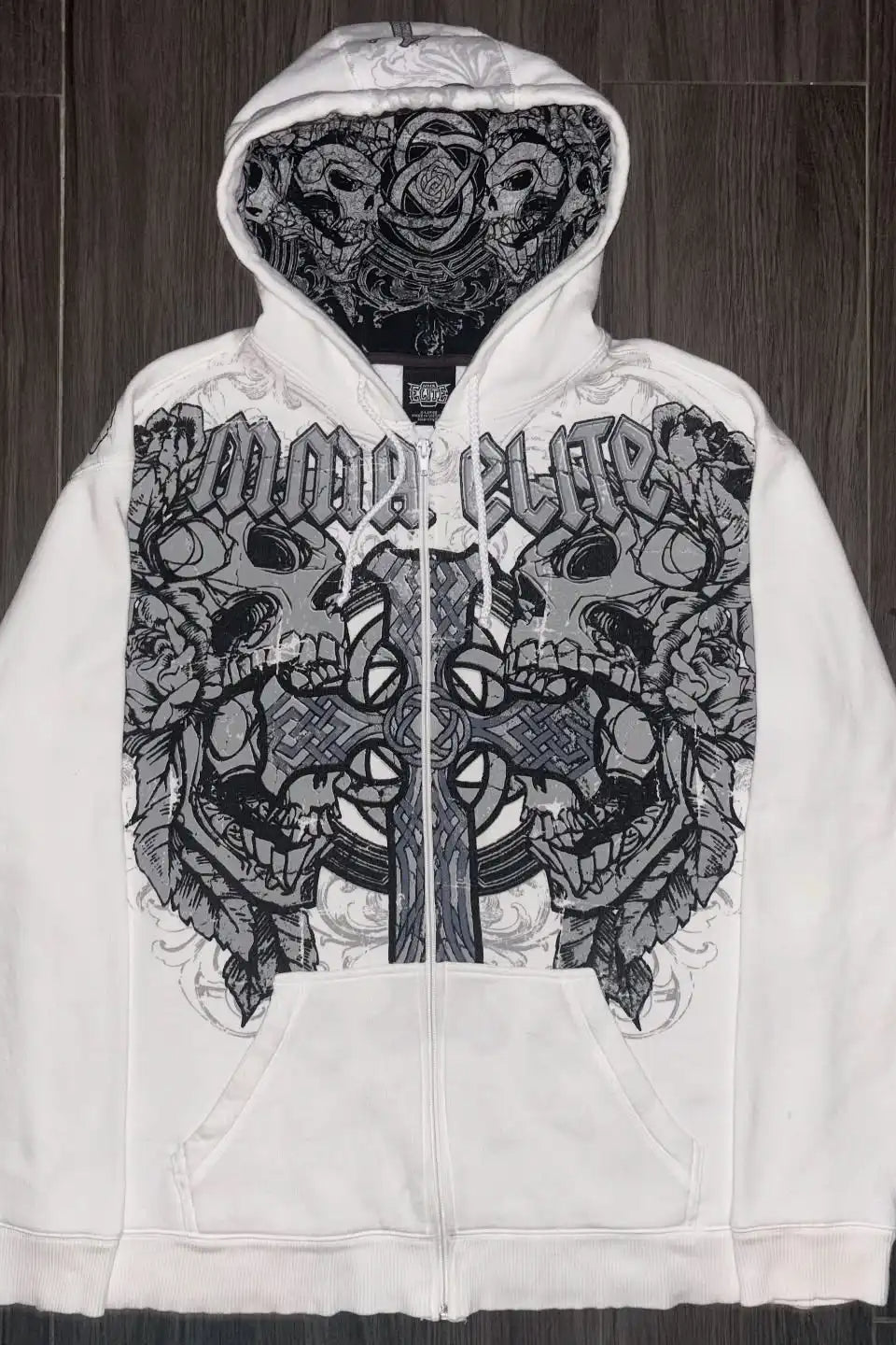 Vintage-Inspired Camo-Print Oversized Hoodie