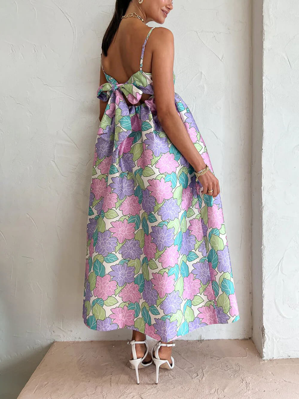 Swing Strapless Open-Back Dress