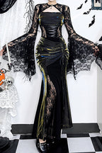 Lace Gothic Dress with Asymmetric Details