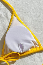 Mesh Three-Piece Swim Set with Cutout Details