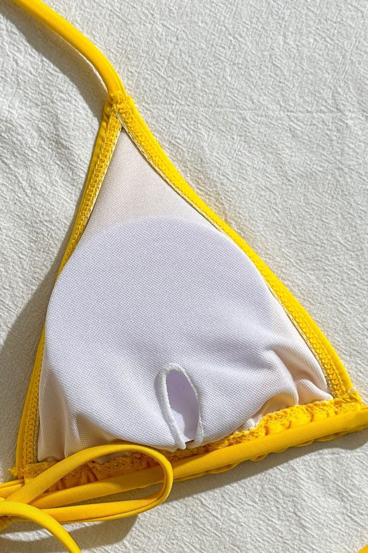 Mesh Three-Piece Swim Set with Cutout Details