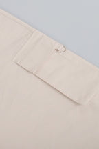 Drawstring Wide-Leg Pants with Cargo Styling