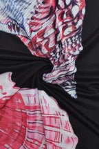 Floral Bodycon Halter Maxi Dress