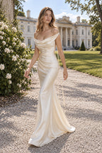 Spaghetti Strap Satin Fashion Maxi Dress