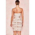 Shoulder-Detail Bodycon Dress with Hip Pockets