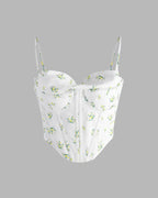 Floral Cotton Corset-Style Top