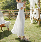 Off-Shoulder Ruffled Maxi Dress