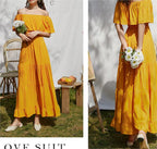 Off-Shoulder Ruffled Maxi Dress