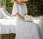 Off-Shoulder Ruffled Maxi Dress