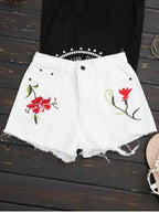 Floral Shorts with Layered Details