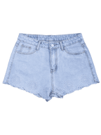 Denim Shorts with Embroidery