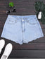 Denim Shorts with Embroidery