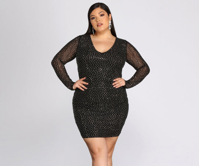 Plus Set In Heat Stone Dress - Lady Occasions Main image