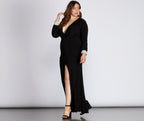 Asymmetric Dress with Pearl Details