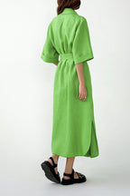 Bandage-Style Solid-Color Dress with Panel Details