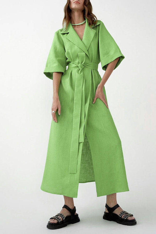 Bandage-Style Solid-Color Dress with Panel Details Main image