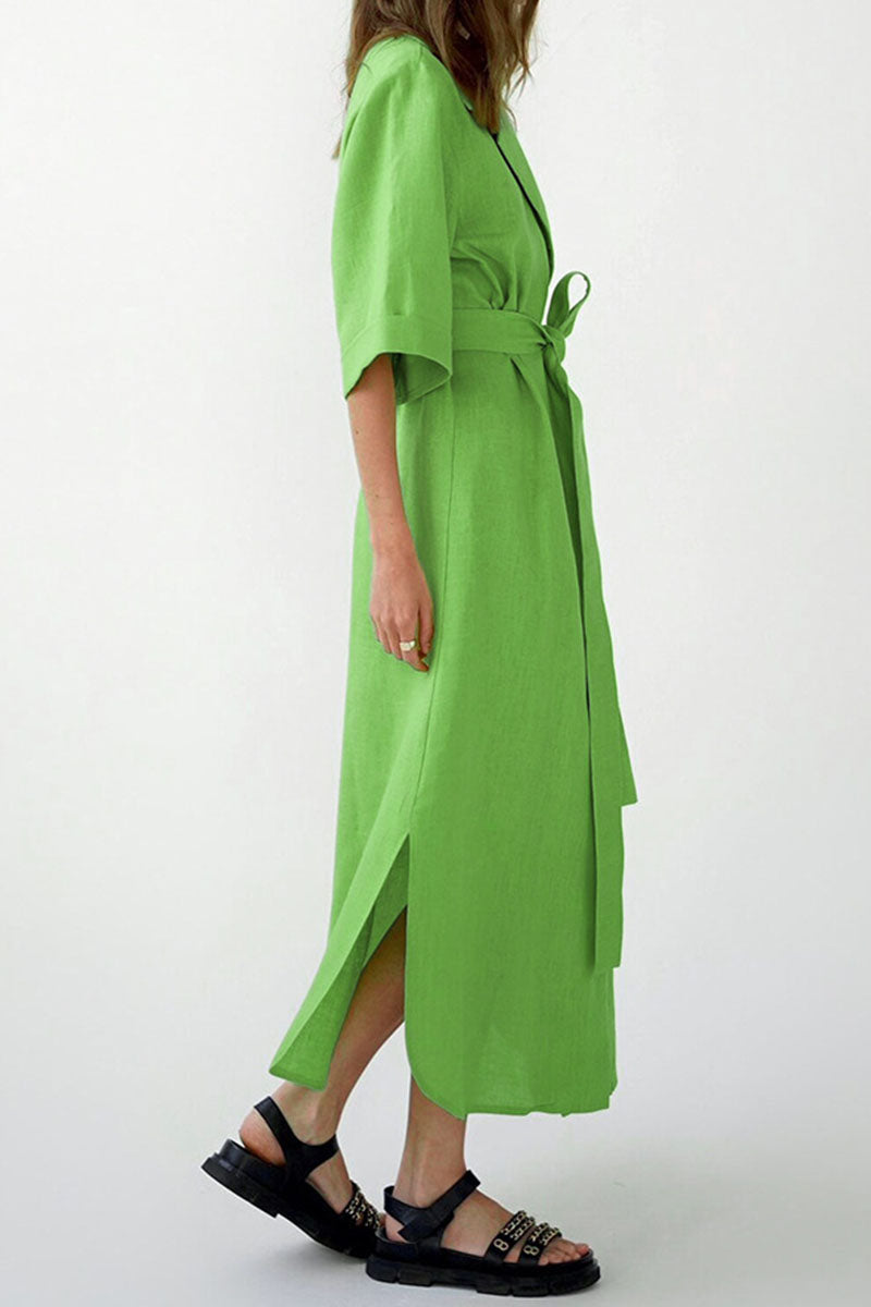 Bandage-Style Solid-Color Dress with Panel Details