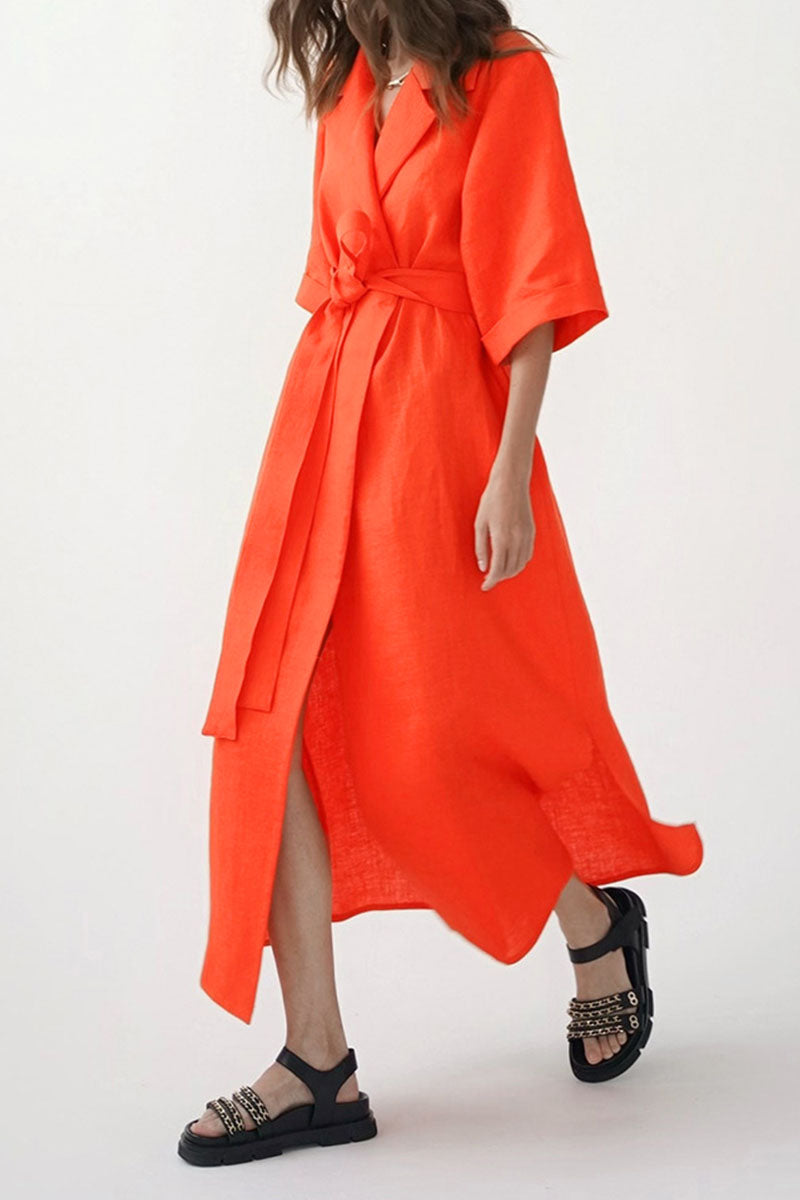 Bandage-Style Solid-Color Dress with Panel Details