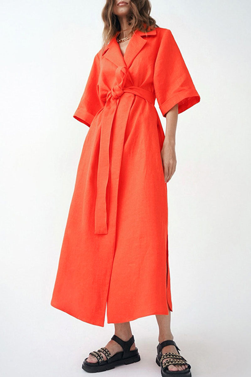 Bandage-Style Solid-Color Dress with Panel Details