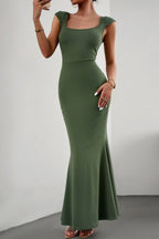 Bodycon Square-Neck Panelled Dress