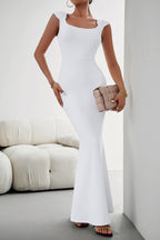 Bodycon Square-Neck Panelled Dress