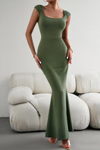 Bodycon Square-Neck Panelled Dress