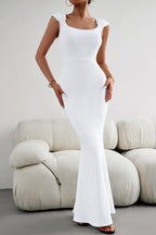 Bodycon Square-Neck Panelled Dress