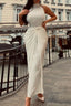 Panelled Solid-Color Maxi Dress with High Neckline