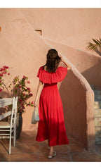 Off-Shoulder Ruffled Maxi Dress