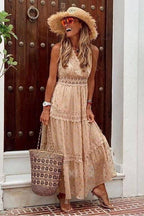 Chiffon Panelled Midi Dress