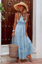 Chiffon Panelled Midi Dress