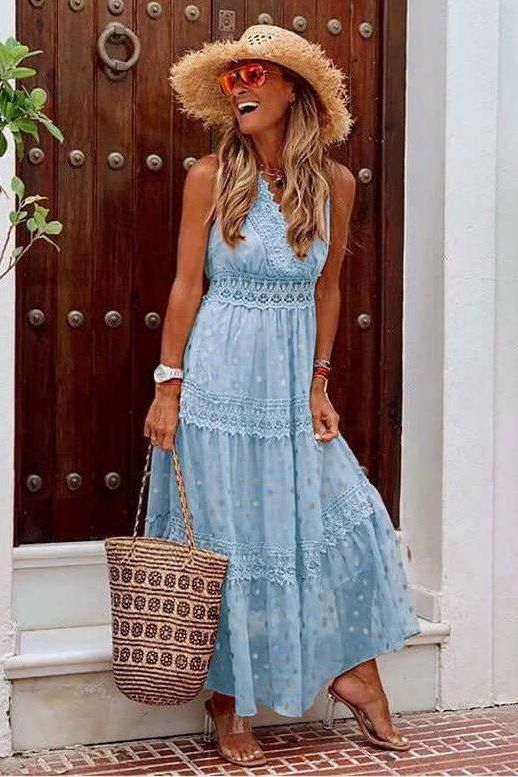 Chiffon Panelled Midi Dress