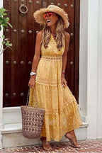 Chiffon Panelled Midi Dress