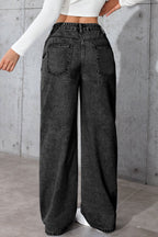 High-Rise Straight-Leg Jeans with Relaxed Fit
