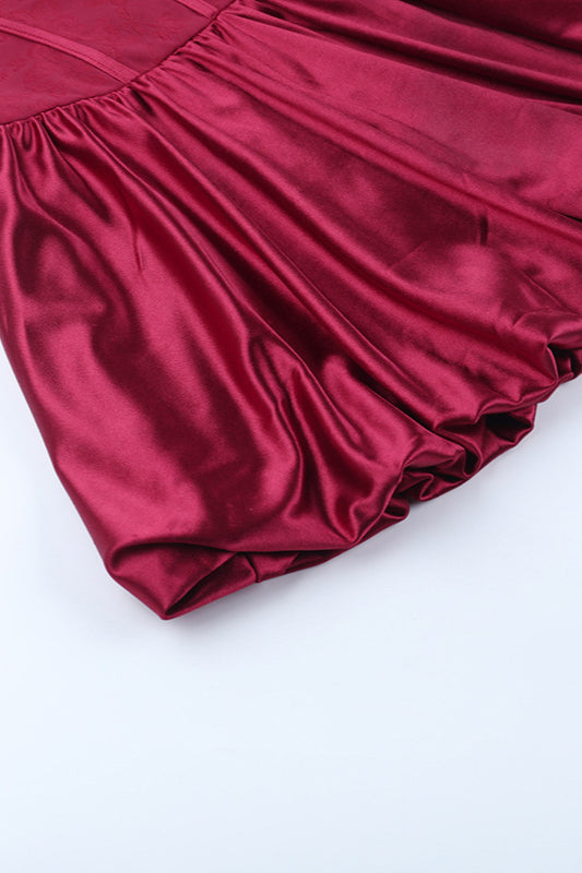 Satin Dress with Panel Details