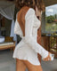 Sheer Stretch-Blend Dress with Open Back