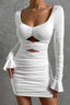 V-Neck Cutout Dress
