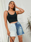 Stitch-Detail Slim-Fit Pencil-Cut Pants with High Waist
