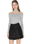 Slim-Fit Halter Slash-Neck Top