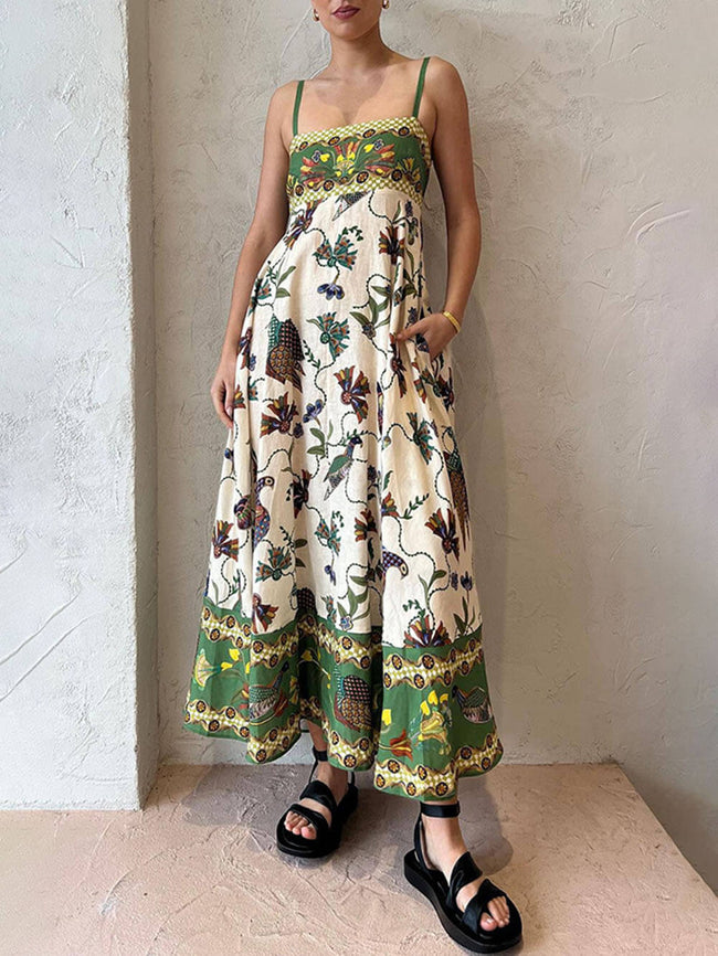 Smocked Dress with Print Details Main image