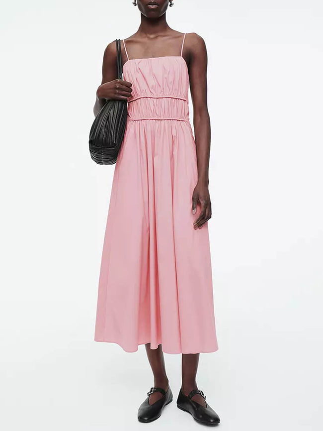 Pleated Cami Midi Dress Main image