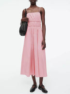Pleated Cami Midi Dress