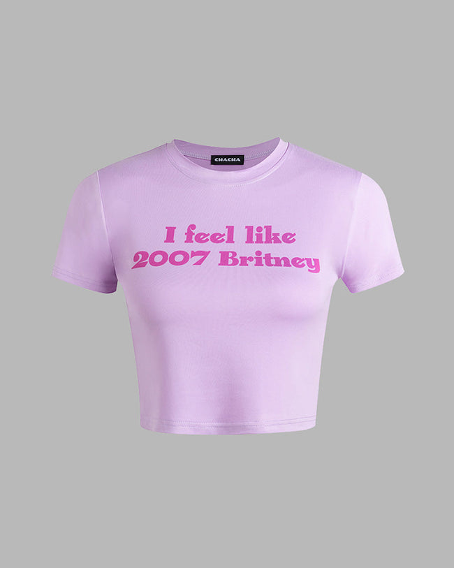 Lettered Cotton Short-Sleeve Top Main image